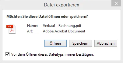 Datei exportieren