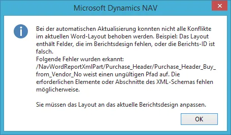 Nicht alle Konflikte im aktuellen Word-Layout behoben