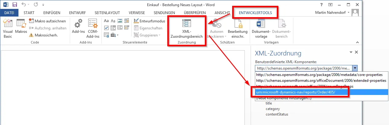 XML-Zuordnungsbereich