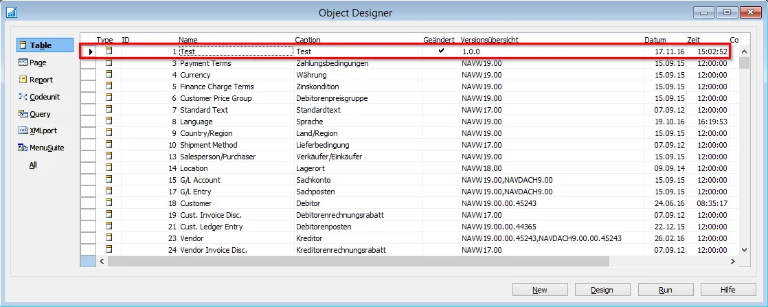 Dynamics NAV 2017 - Object Designer