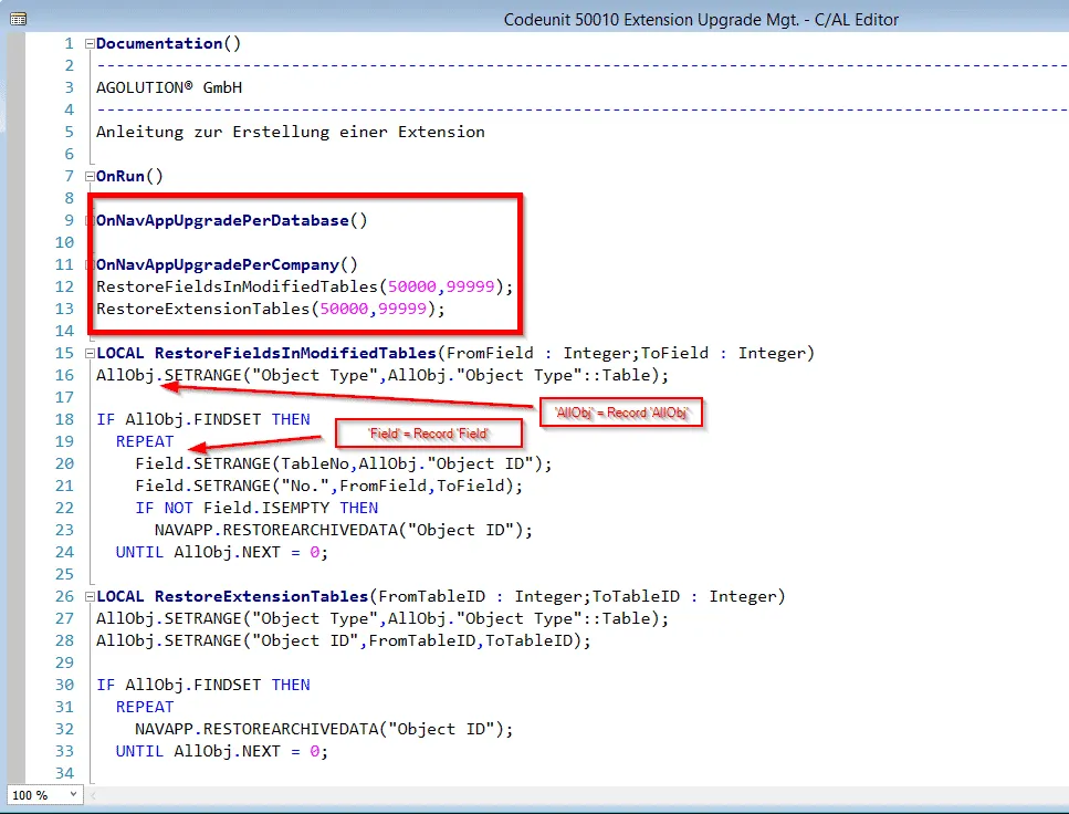 Codeunit 50010 - Extension Upgrade Mgt.