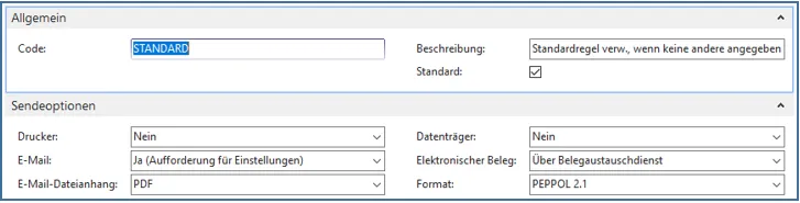 Belegsendeprofil - Buchen und senden&hellip;