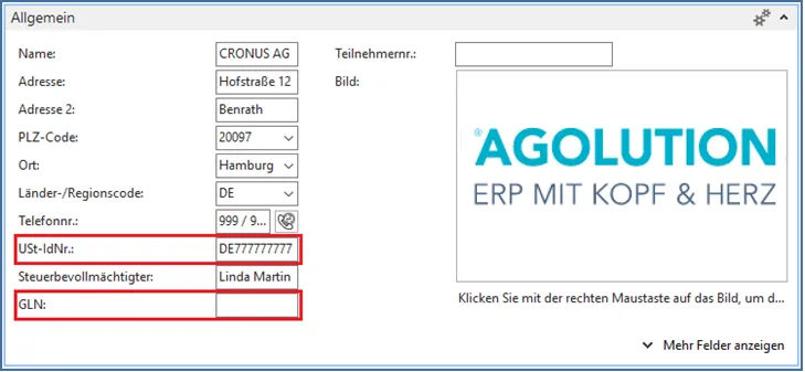 Firmendaten - USt-IdNr.