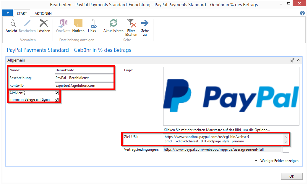 PayPal Payments Standard-Einrichtung