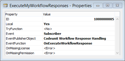 ExecuteMyWorkflowResponses - Eigenschaften
