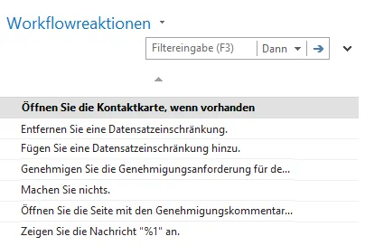 Workflowreaktionen