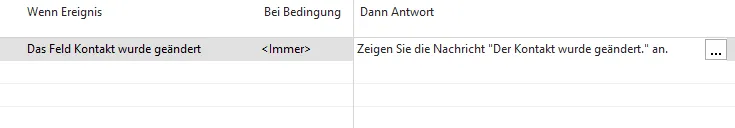 Aufbau Workflow &ldquo;Hinweis Kontaktfeld&rdquo;