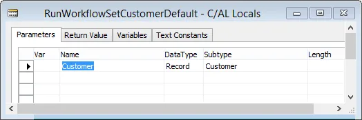 Neue Funktion RunWorkflowSetCustomerDefault