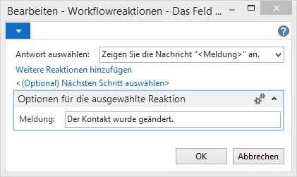 Workflowreaktionen