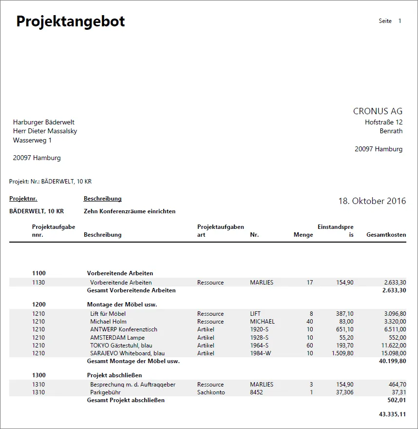 Ausdruck - Projektangebot