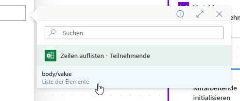 Dynamischen Content auswaehlen