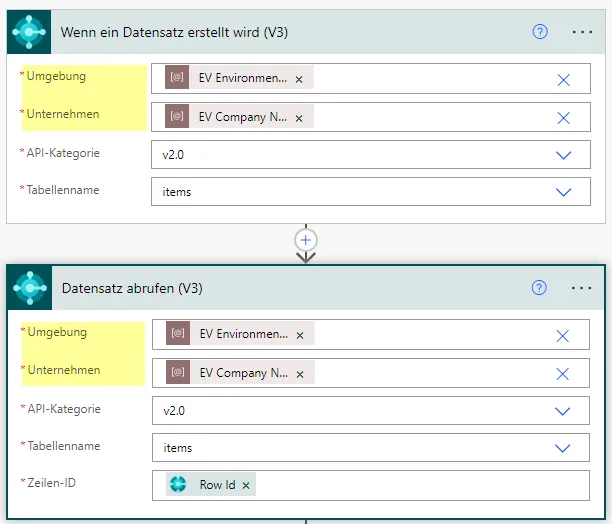 Testflow Umgebungsvariablen