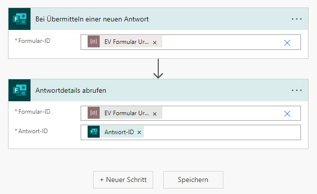 Trigger und Aktion festlegen