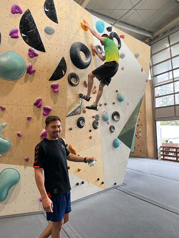 Bouldering with the Team