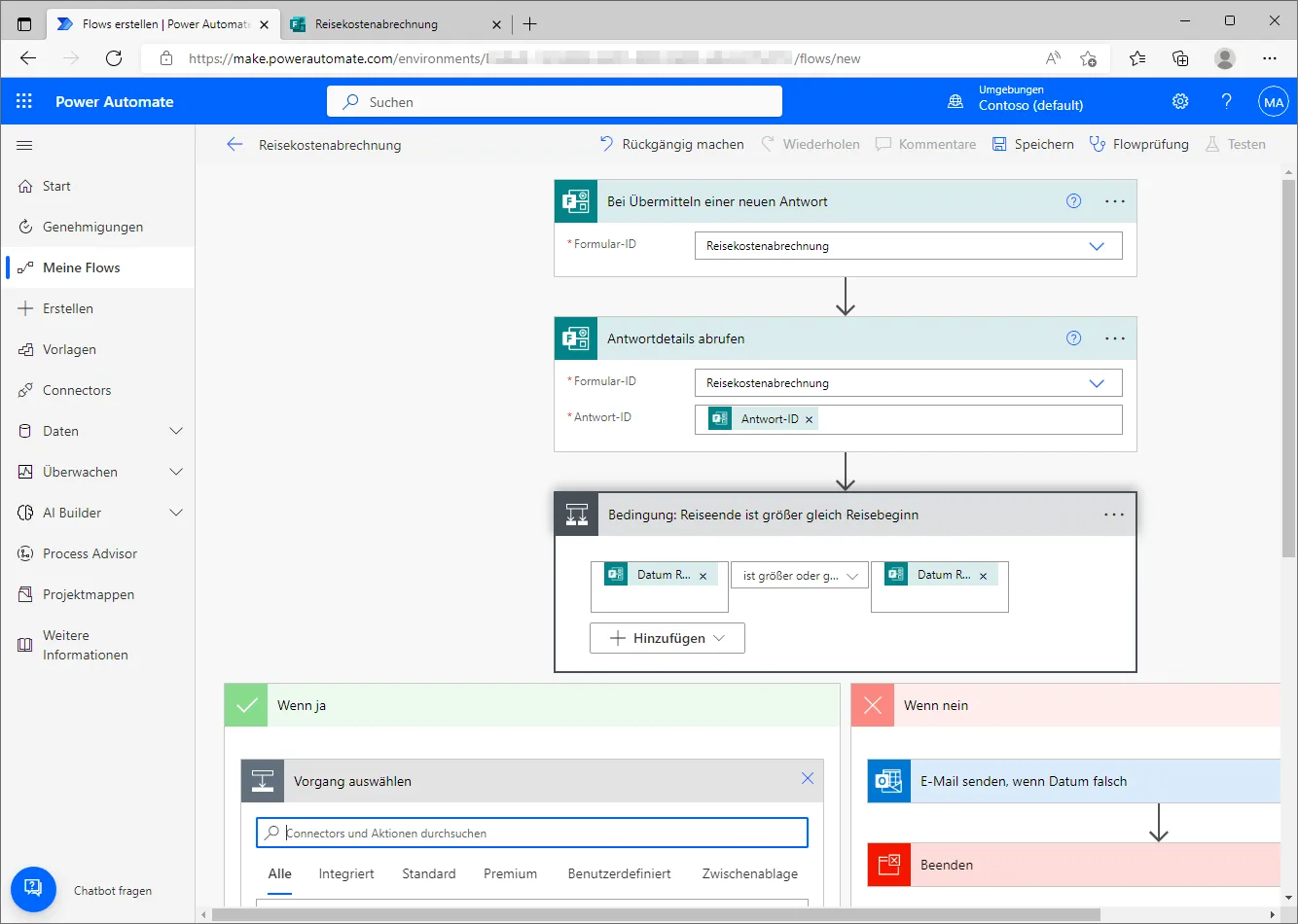 Create Travel Expenses Flow